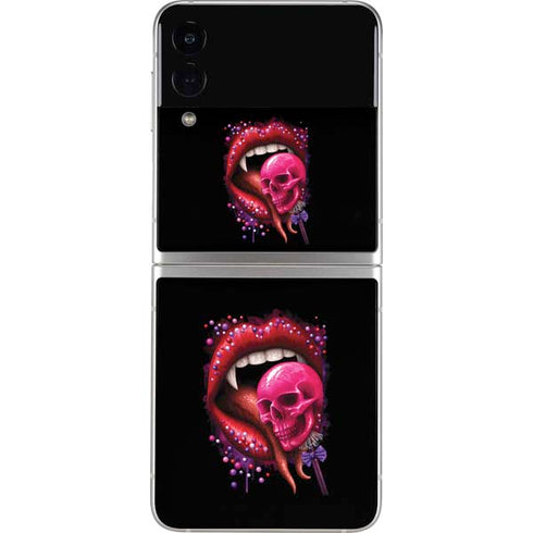 Vampire Skull Lollypop by Sarah Richter Galaxy Z Flip4 5G Skin